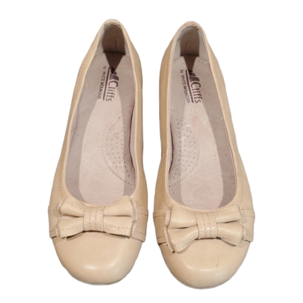 Cliffs Womens Holla Comfort Slip on  ballets flats leather shoes sz 9M
